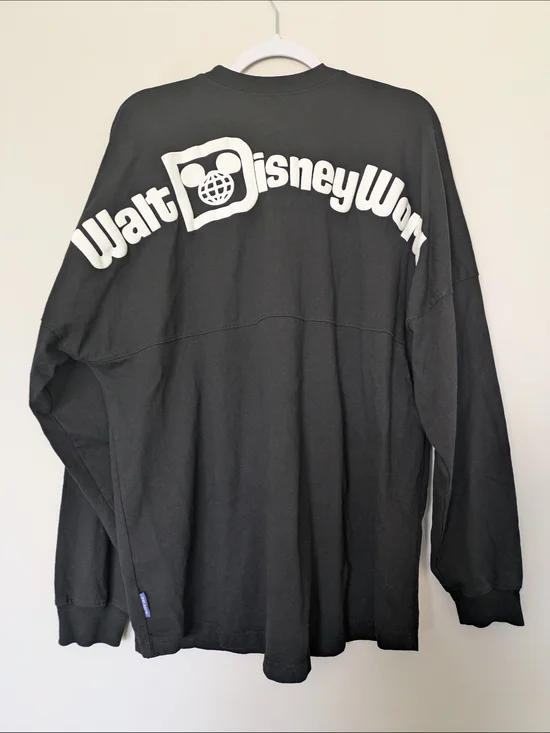 Walt Disney World Black Spirit Jersey Long Sleeve Tee Sz Xl - Picture 1 of 3